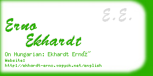 erno ekhardt business card